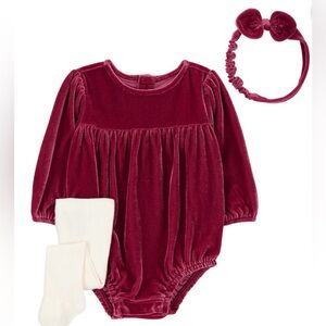 🌴Carter's Child of Mine Baby Girl Bubble Set, 3-Piece Size 12 Months